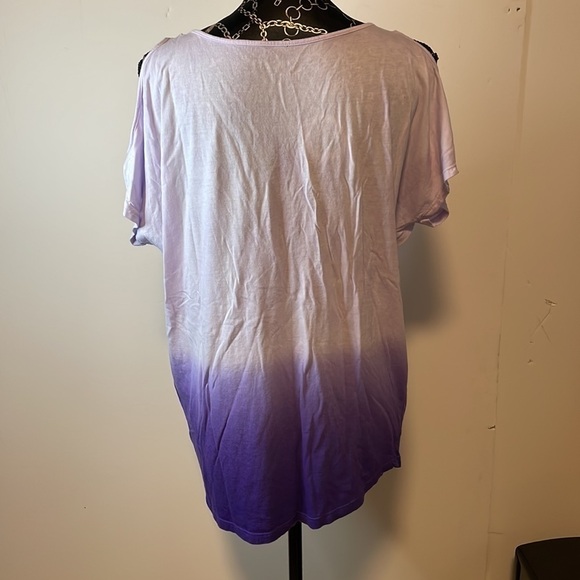 Marc‎ New York Purple Ombré Cold Shoulder Size Large - Picture 3 of 4